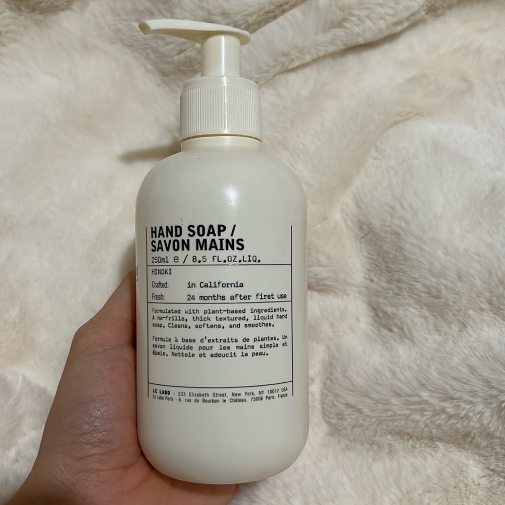 Le Labo Hinoki unisex hand soap 8.5oz/250ml new without box